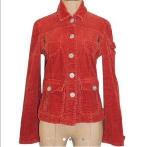 vintage burnt orange BCBG corduroy jacket